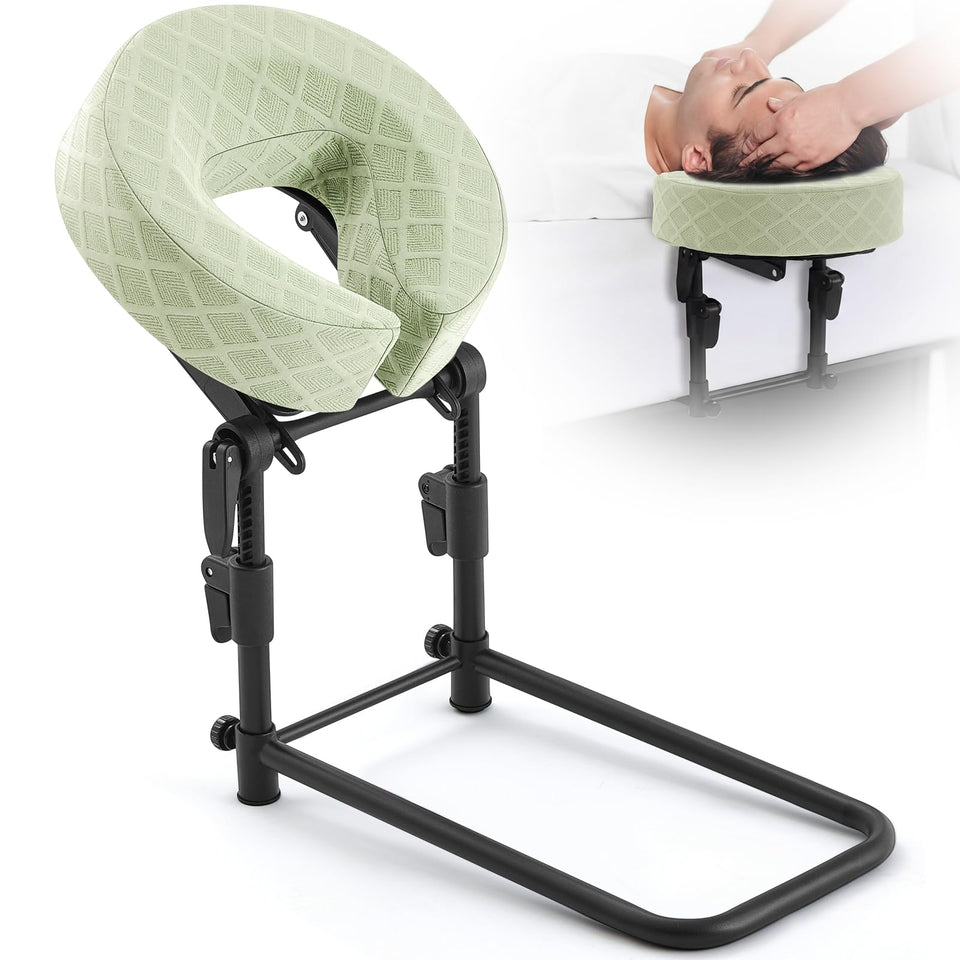 Qunclay adjustable headrest on a bed showing customizable height for comfort