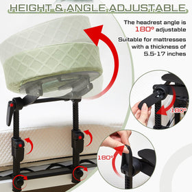 Qunclay headrest with cloth and iron build for daily use