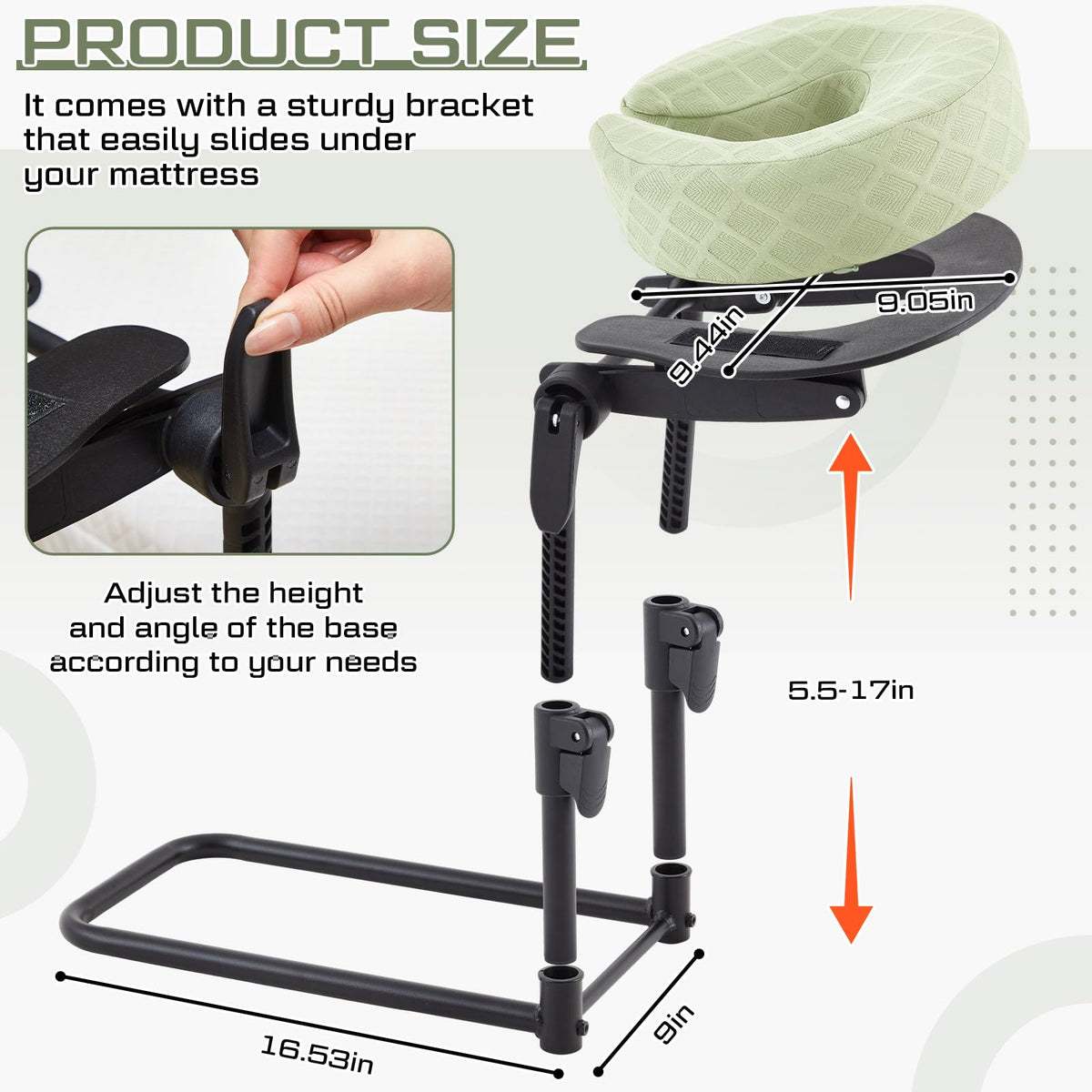Qunclay face-down pillow demonstrates compact, portable design