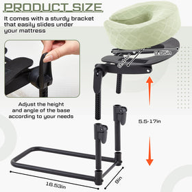 Qunclay face-down pillow demonstrates compact, portable design