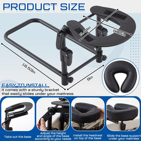Qunclay headrest base slides under mattress for solid under-bed stability.