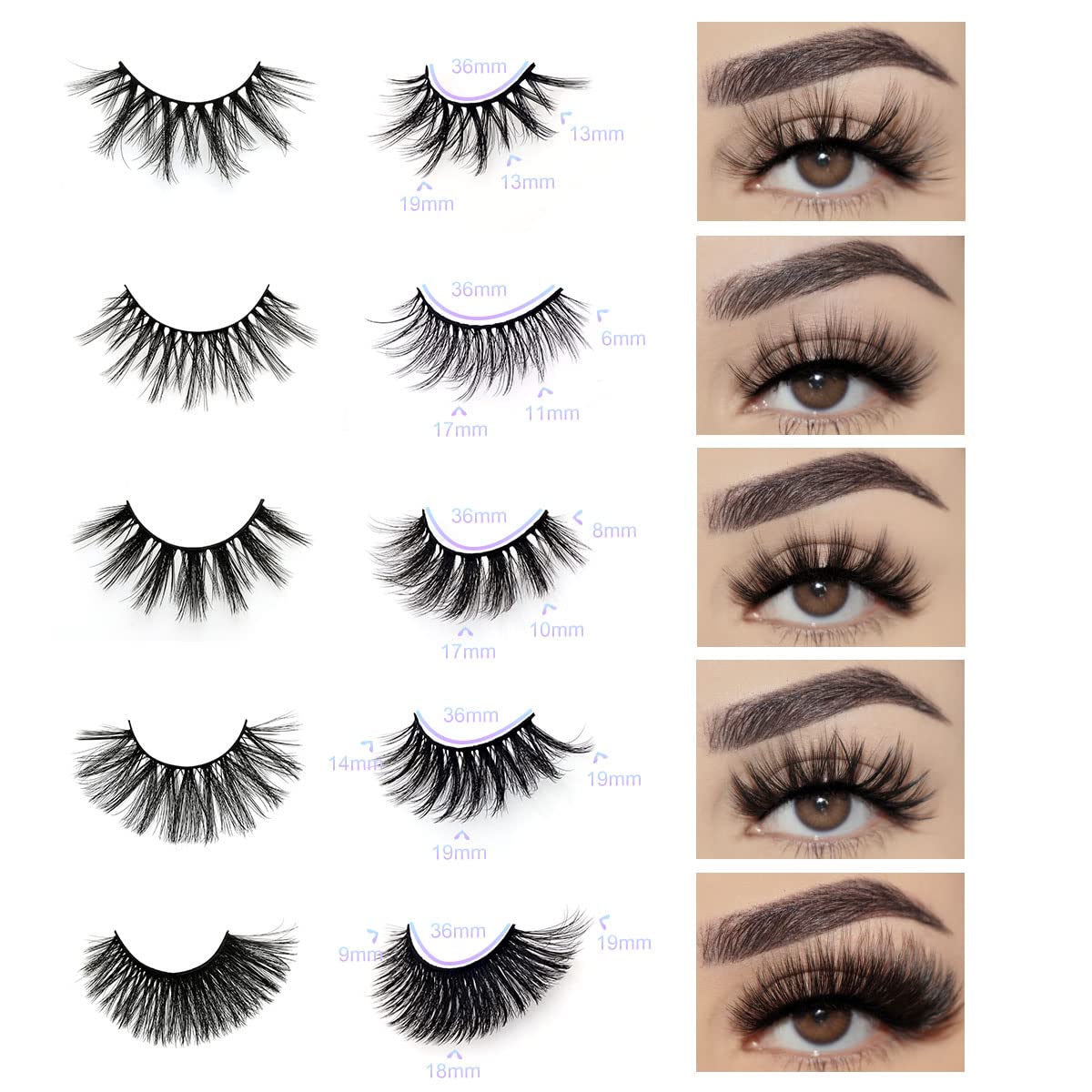 QUNETY 3D faux mink lashes bulk for dramatic yet natural enhancement