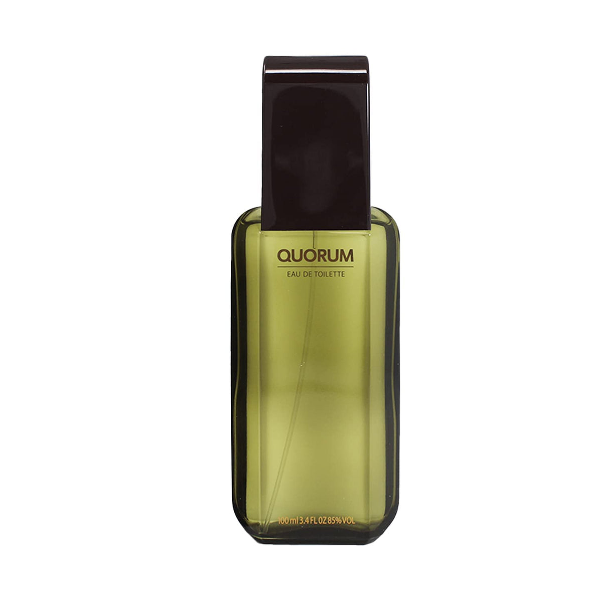 Quorum 3.4 EDT bottle on dresser highlights a reliable daily fragrance
