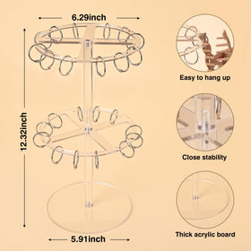 QUPIVA large-capacity rack with 24 ring clips for organized collection