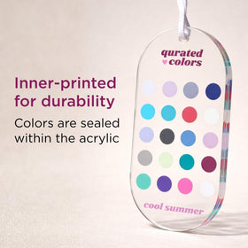Qurated Colors acrylic card durability supports frequent use in busy wardrobes.
