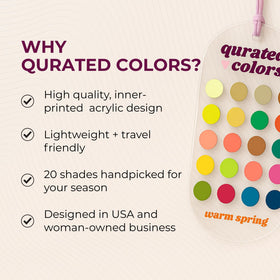 Qurated Colors soft-summer swatches highlight seasonally appropriate options.