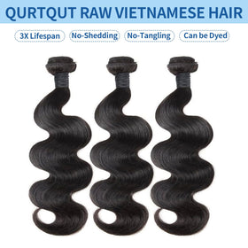 QURTQUT 20-inch raw hair bundles add fullness and natural movement.