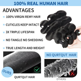 QURTQUT cuticle-aligned bundles with natural shine for healthy look.