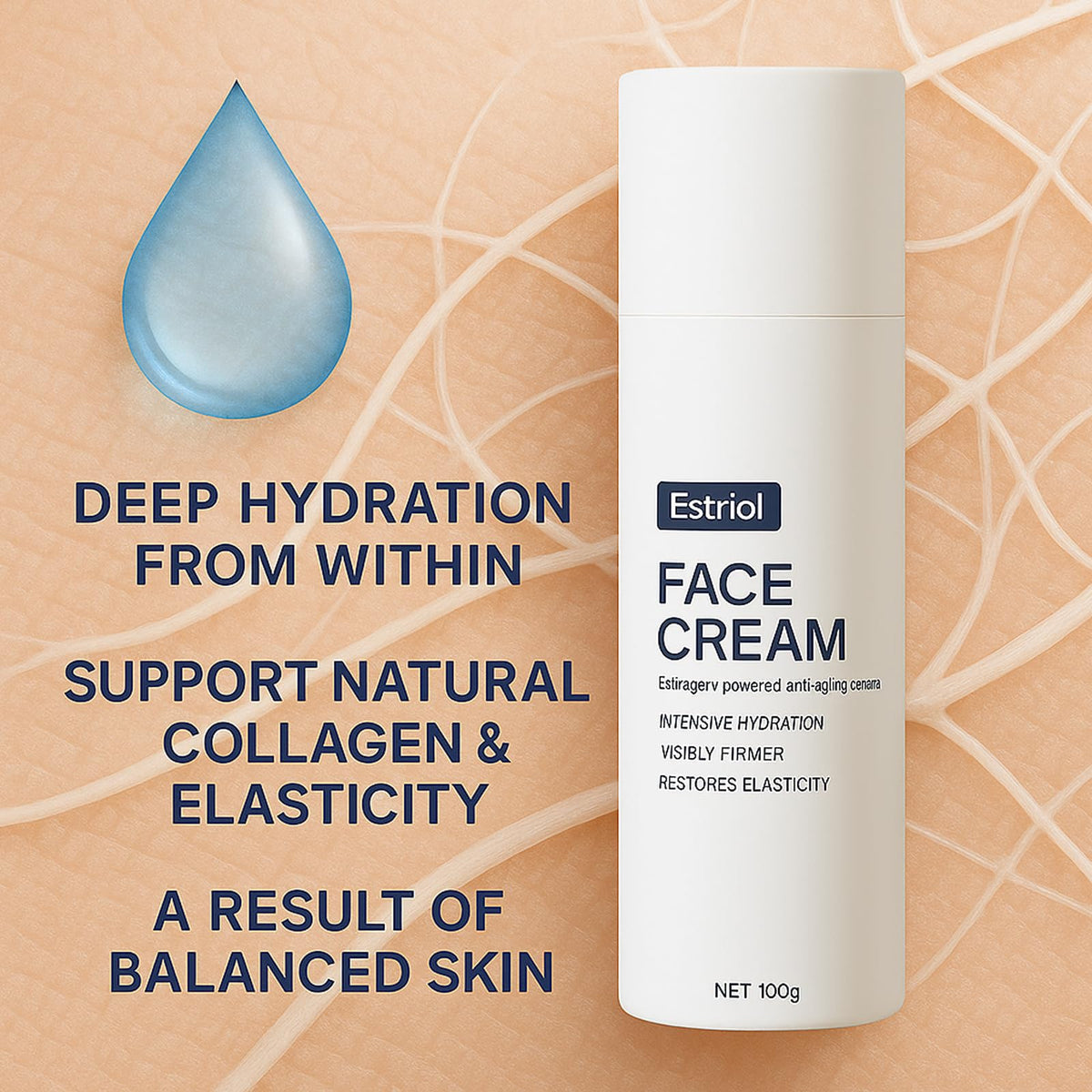 Daily application of QUZOYU EstriolM4 for gentle, fast absorption