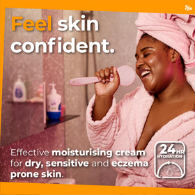 Close-up texture of QV Cream reveals rich, non-greasy finish