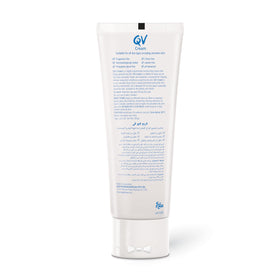 QV Cream texture close-up highlighting rich, non-greasy moisturising feel.