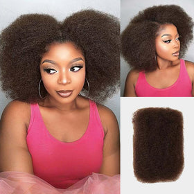 QUEEN VIRGIN REMY QVR Afro kinky bulk hair front view for dreadlock extensions