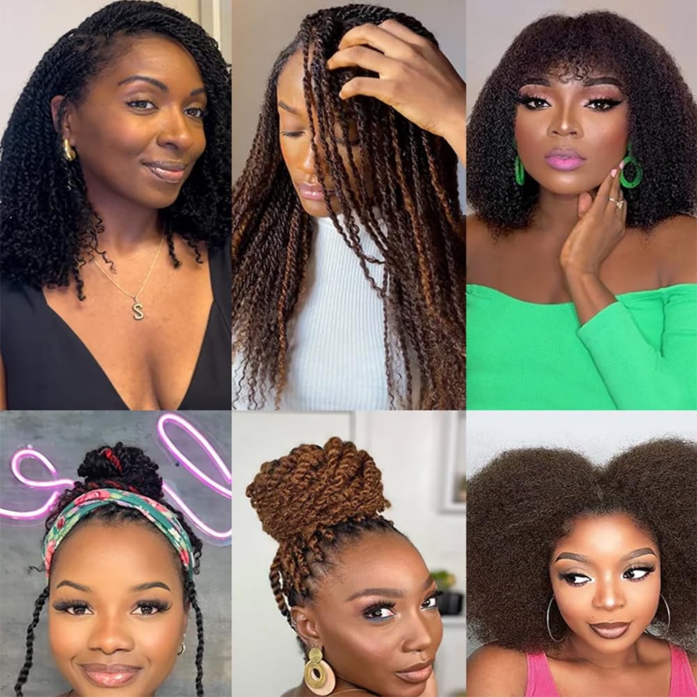QVR Afro kinky hair in use demonstrates quick loc refresh and braid-ready texture
