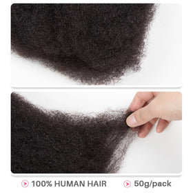 QVR natural black color match blends with existing locs.