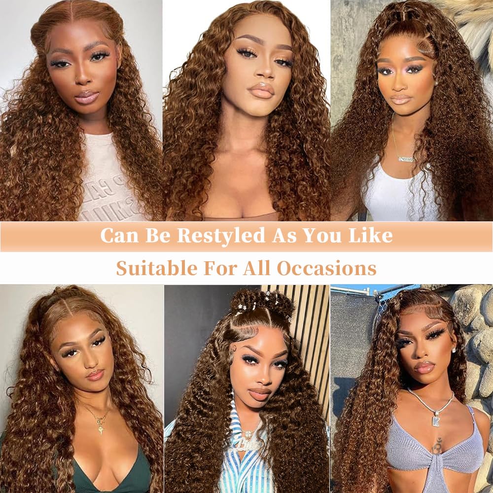 QWedafy 200 density deep wave wig offering voluminous, lush curls.