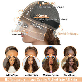 QWedafy brown human hair wig in 30 inches for dramatic length and fullness.