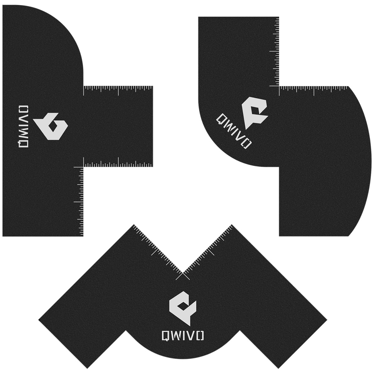 Qwivo Pro 3-Pack front view template for precise hairline shaping.