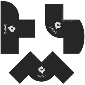 Qwivo Pro 3-Pack front view template for precise hairline shaping.