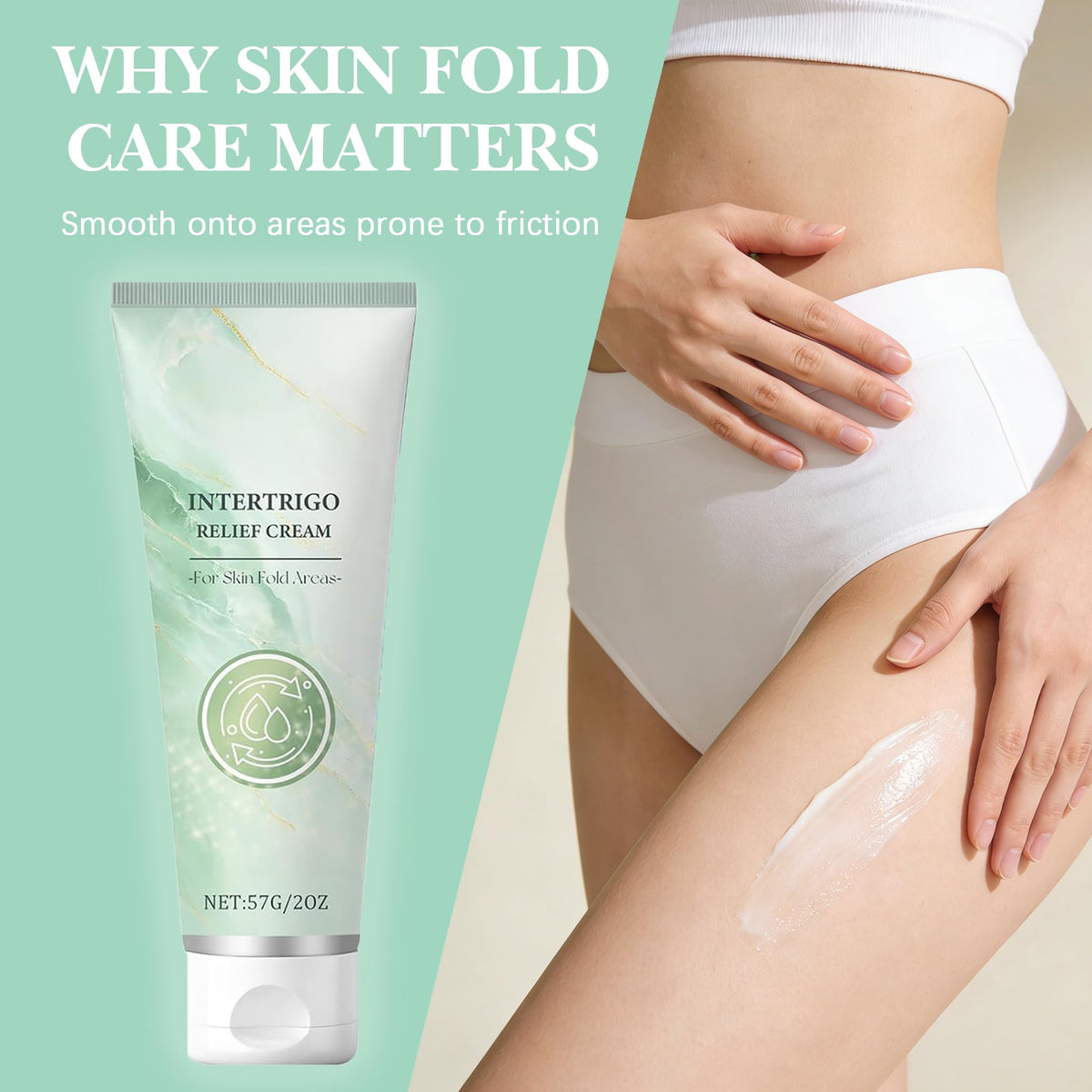 QYGCHUSIN packaging box view highlights travel-friendly, fast-absorbing barrier cream.