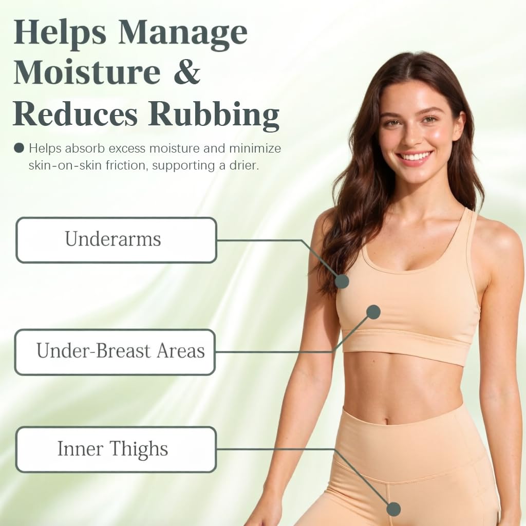 QYGCHUSIN Skin-fold area application illustrates gentle care in moisture-prone zones.