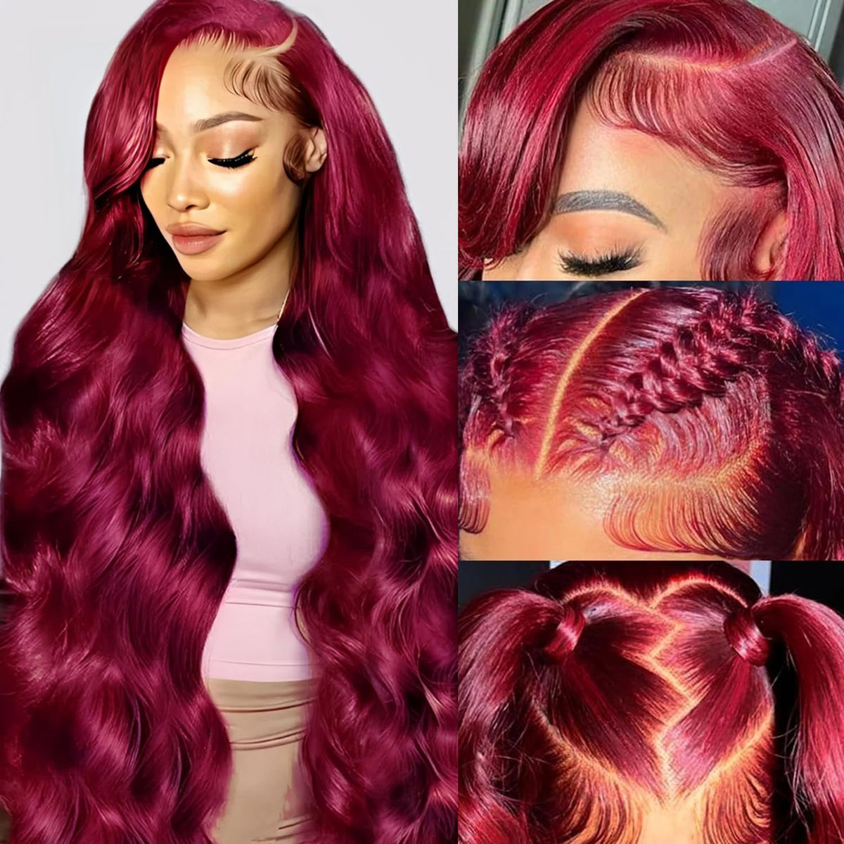 QZOQZO 13x6 HD Swiss lace front showing breathable simulated scalp.