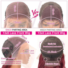 QZOQZO 180% density burgundy wig adds fullness and movement