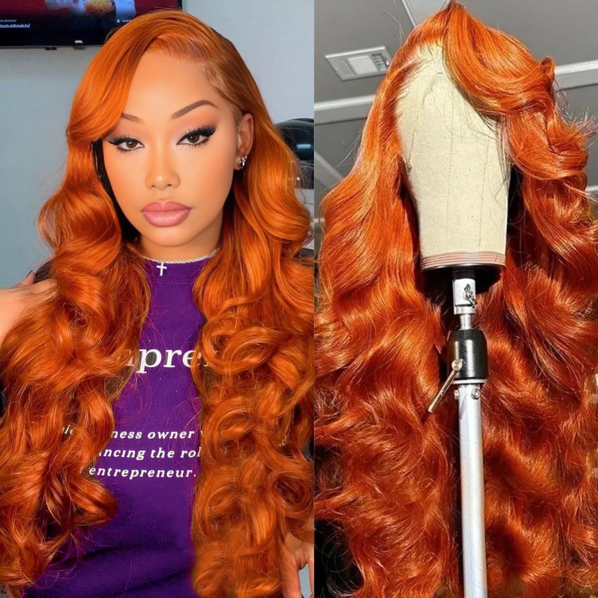 QZOQZO Ginger lace-front wig 13x4 with natural hairline for daily wear