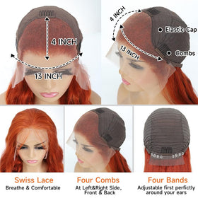 QZOQZO ginger wig glueless cap for comfortable fit