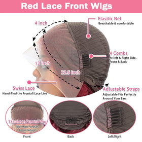 QZOQZO pre plucked baby hairs with 99j burgundy shade for realistic styling.