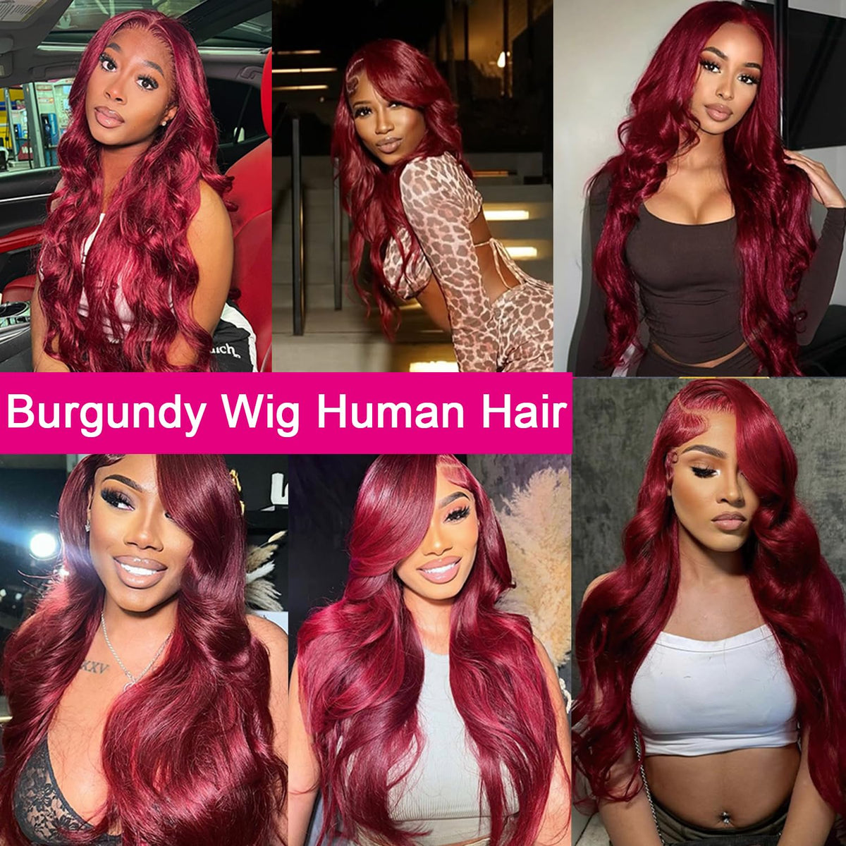 QZOQZO virgin Brazilian burgundy hair 34-inch length for dramatic looks