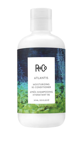 R+Co Atlantis Moisturizing B5 Conditioner bottle delivers deep hydration for dry hair.