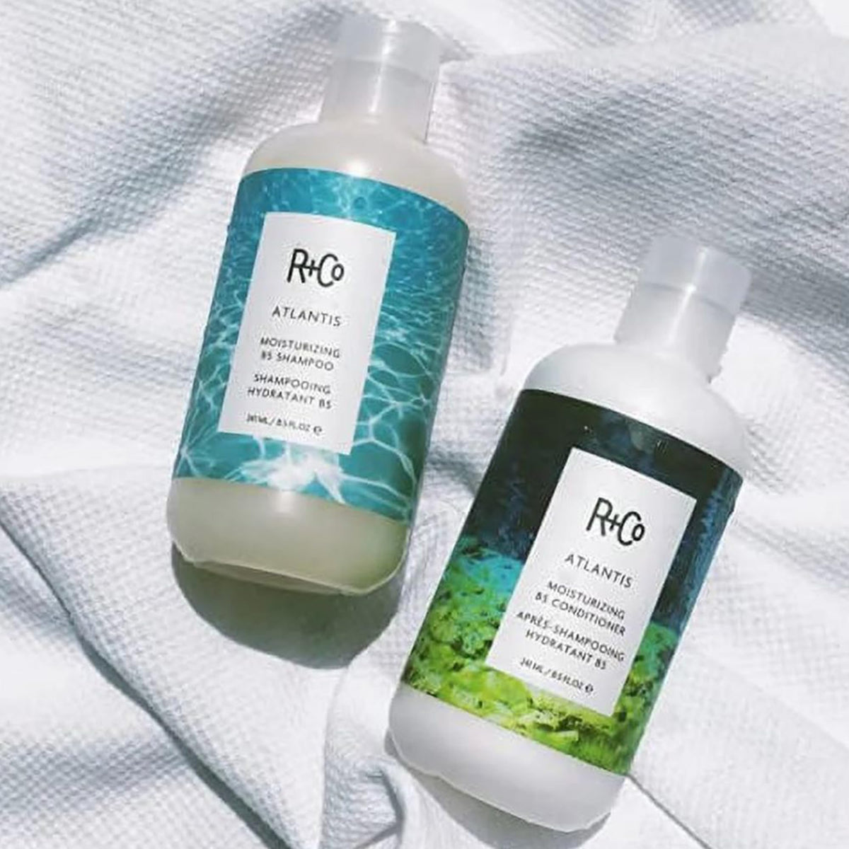 R+Co Atlantis ingredients list hints at strengthened, hydrated hair.