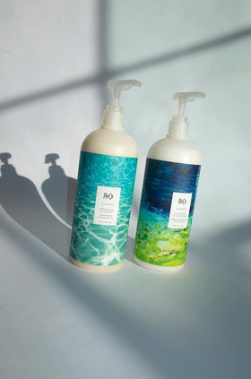 R+Co Atlantis applied to wet hair for hydration