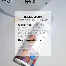 R+Co Balloon Dry Volume Spray compact 2 oz size for carry-on.