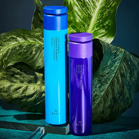 R+Co BLEU cerulean packaging highlighting premium styling and care
