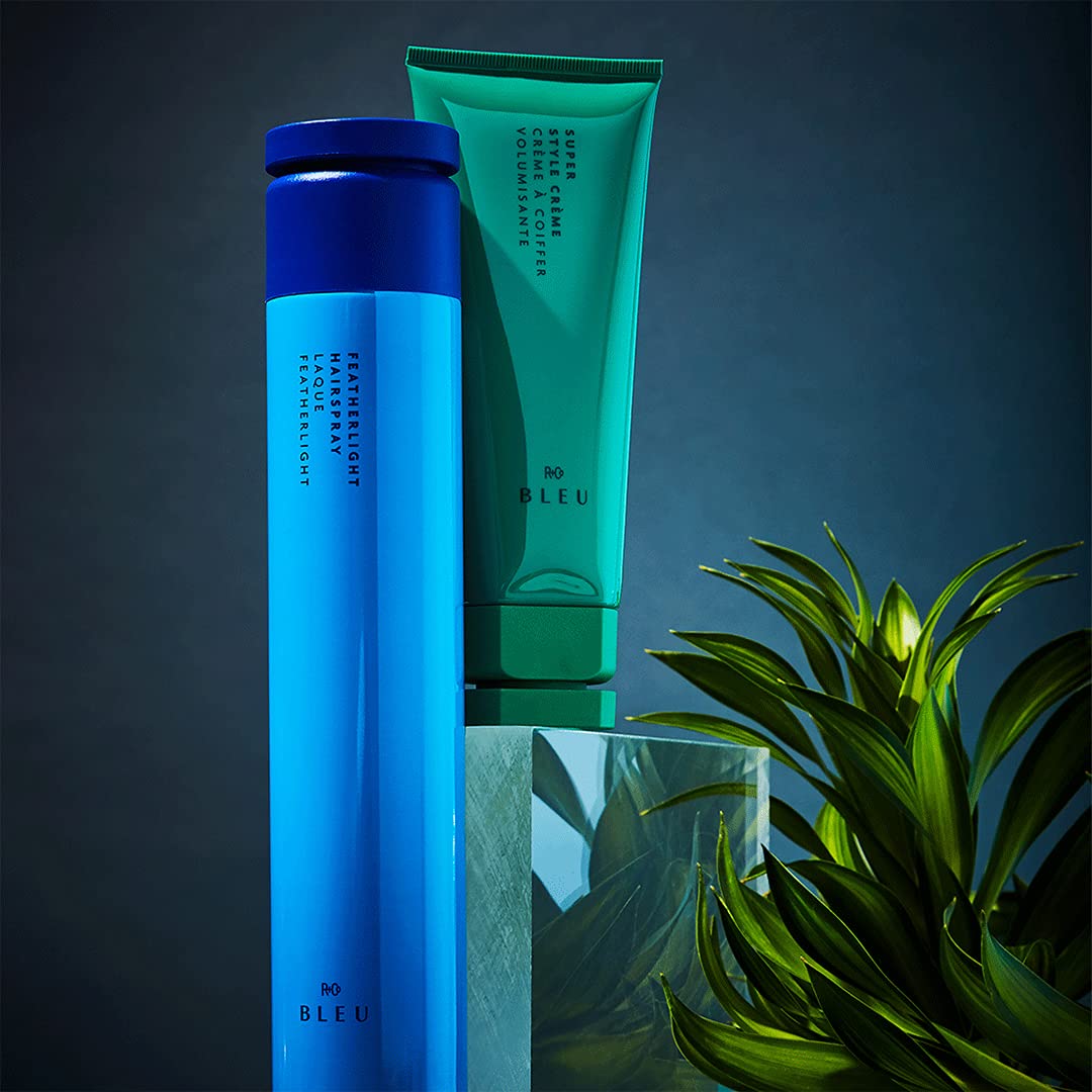 R+Co BLEU featherlight hairspray shine-boost highlights subtle glow on strands