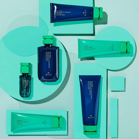 Applying BLEU oil to tame flyaways for a controlled finish