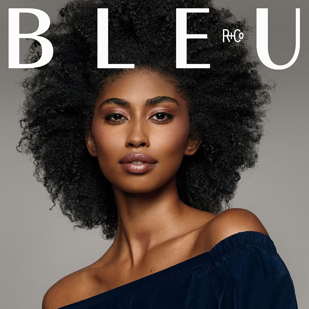 R+Co BLEU smoothing oil applied for shine and frizz control