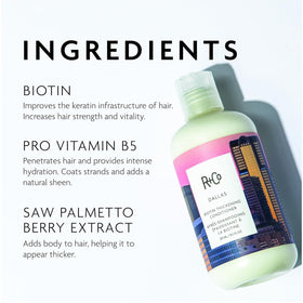 Dallas Biotin Thickening Conditioner providing shine on smooth hair