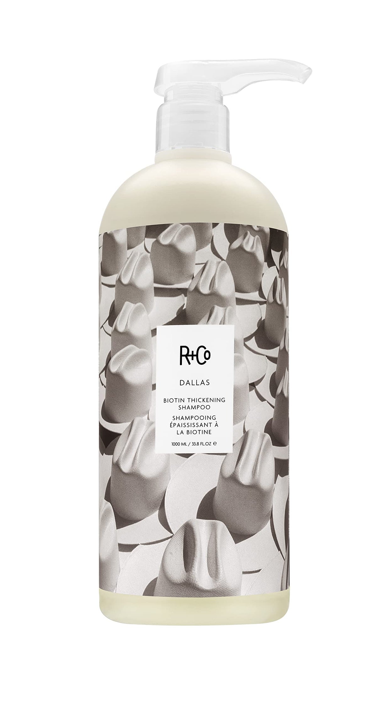 R+Co Dallas thickening shampoo bottle for fuller-looking hair
