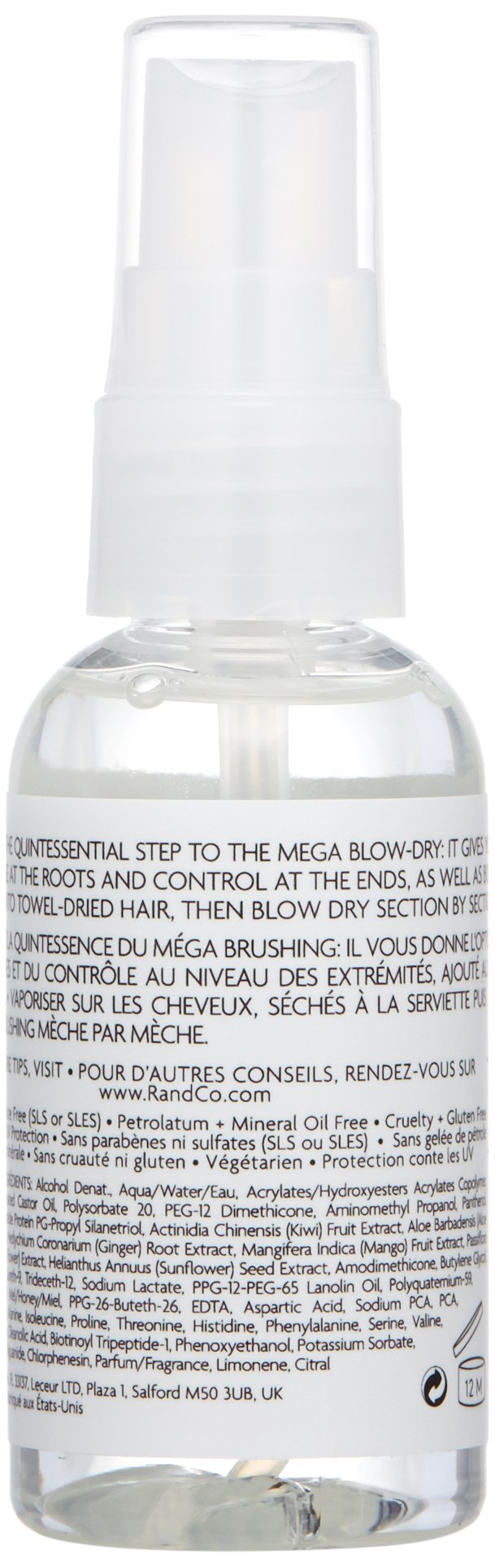 R+Co Dallas Thickening Spray travel spray-application ideal for volumizing on towel-dried hair.