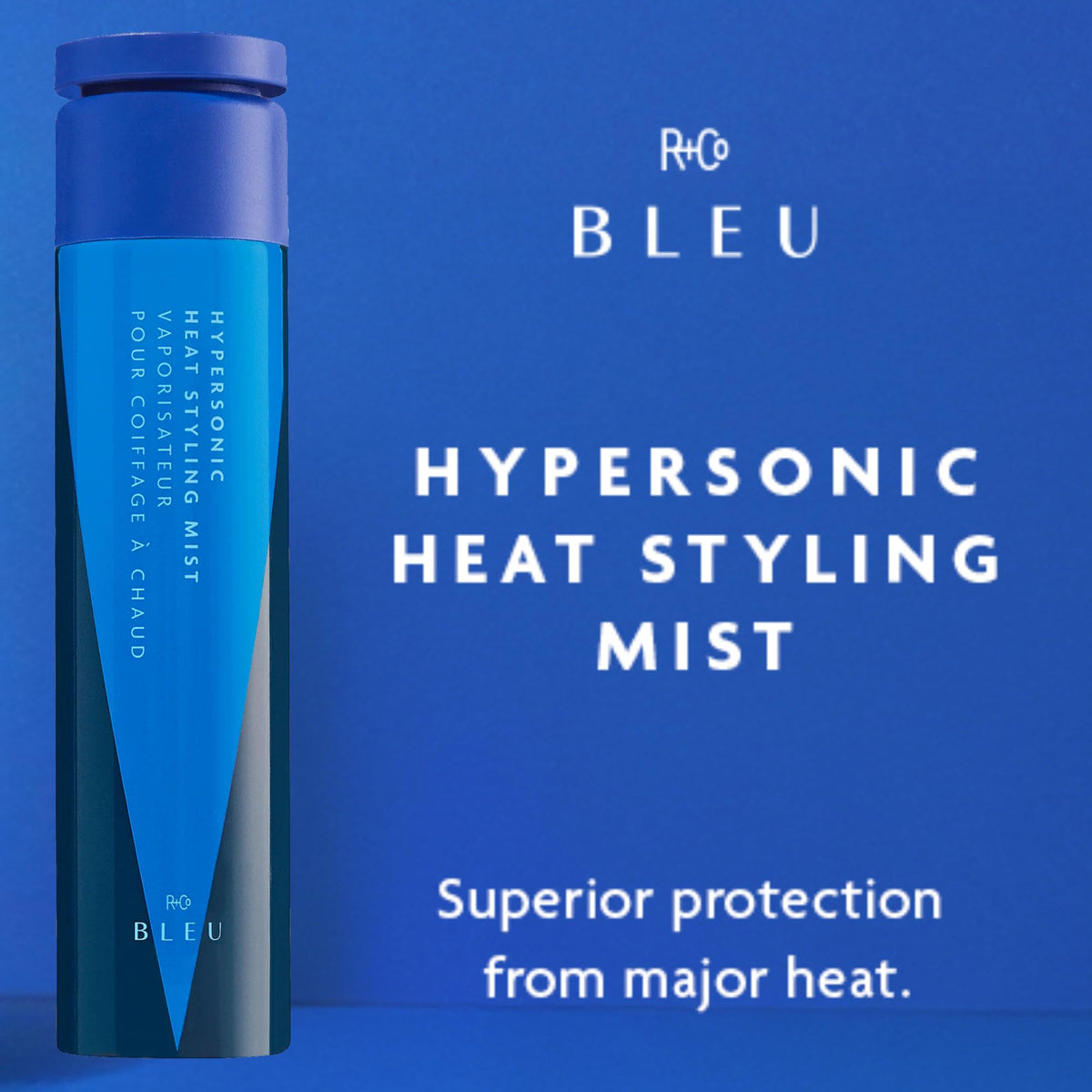 R+Co Hypersonic mist spray ready to protect while styling.