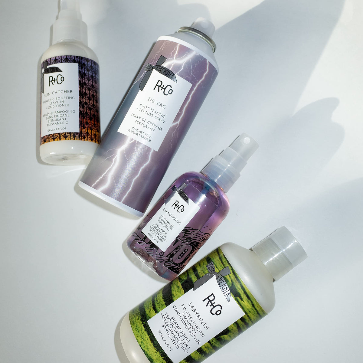 R+Co Labyrinth stars-align-fragrance-notes evokes a fresh smoky scent.