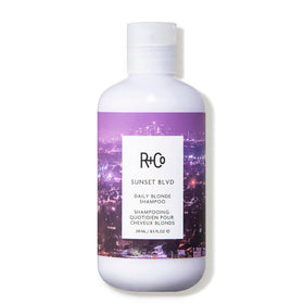 R+Co Sunset Blvd daily blonde shampoo bottle for brightening tones