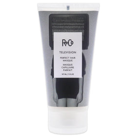 R+Co TELEVISION Perfect Hair Masque jar showing deep hydration and radiant gloss.