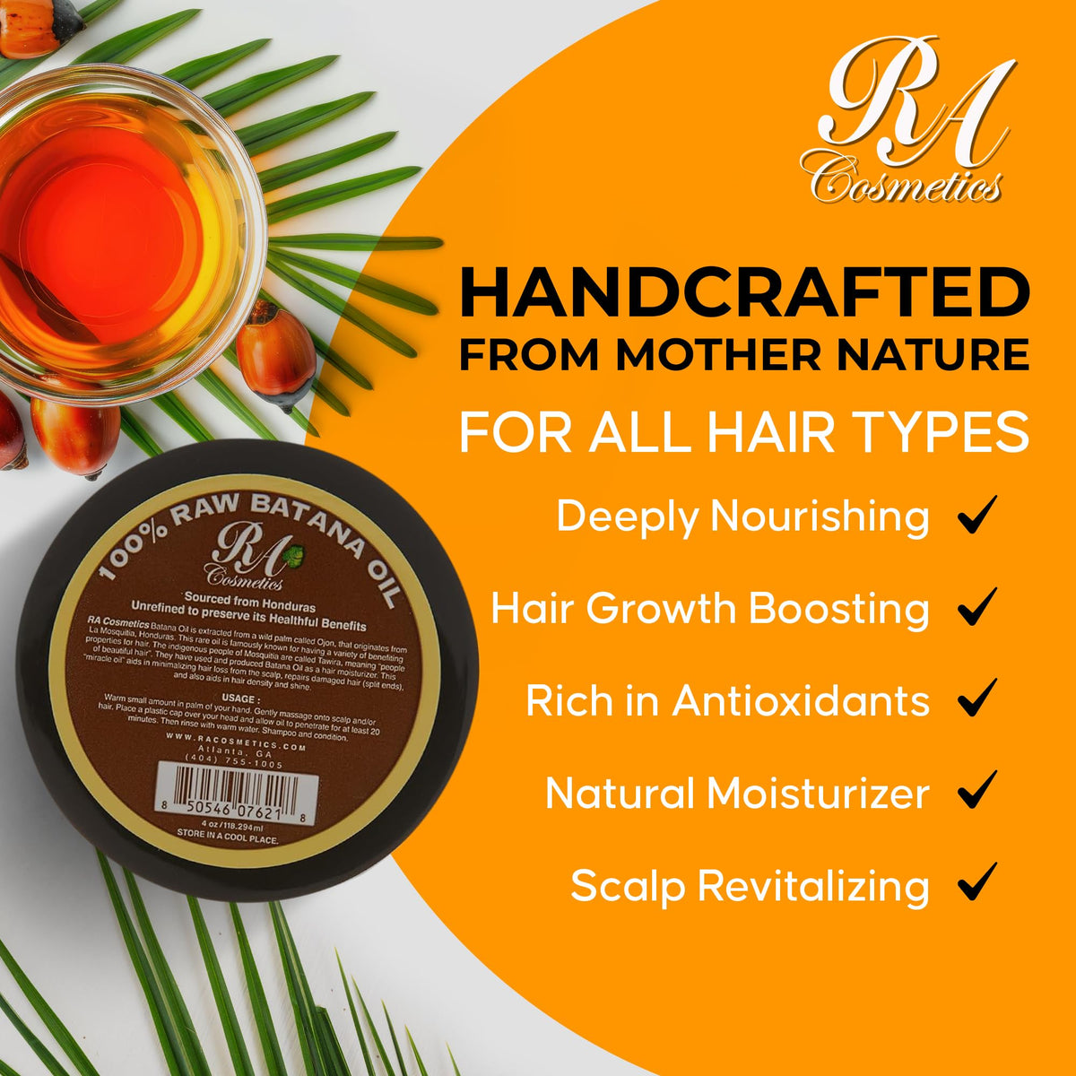 RA COSMETICS Batana Oil being applied to scalp for rejuvenation