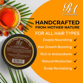 RA COSMETICS Batana Oil being applied to scalp for rejuvenation