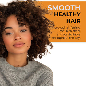 Silky, manageable hair after leave-in application with a lightweight feel.