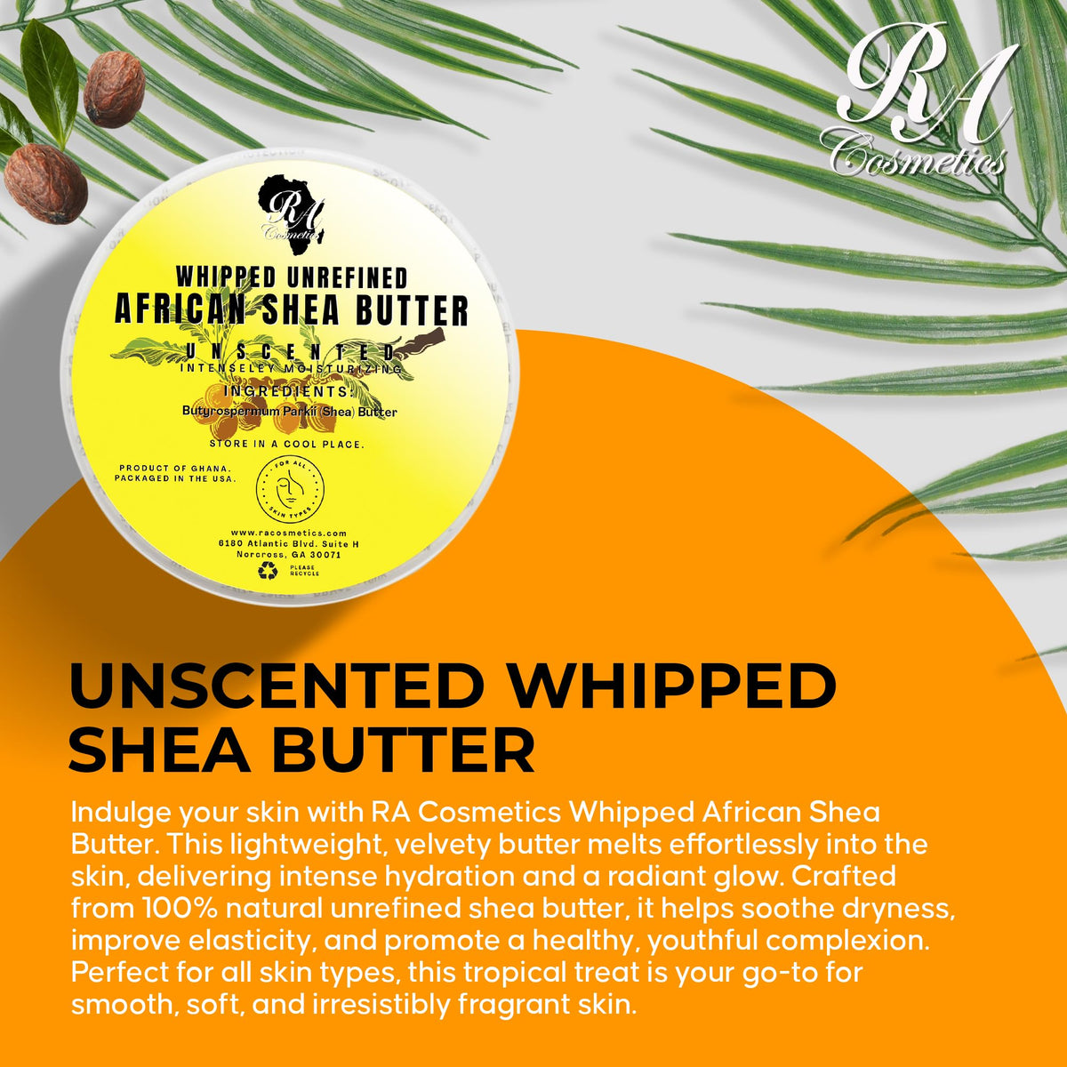 RA COSMETICS shea butter helps with cracked heels and dry patches