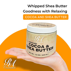 Texture closeup of RA COSMETICS whipped cocoa and shea butter.
